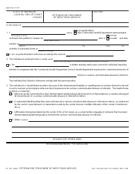 Document preview: Form PC104 Petition for Treatment of Infectious Disease - Michigan