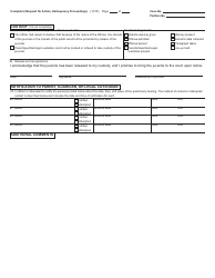 Form JC01 Complaint (Request for Action, Delinquency Proceedings) - Michigan, Page 2