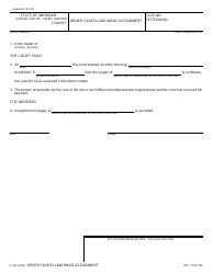 Form JC58 &quot;Order Cancelling Wage Assignment&quot; - Michigan