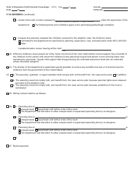 Form JC17 Order of Disposition (Child Protective Proceedings) - Michigan, Page 4