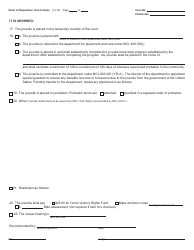 Form JC14B Order of Disposition, out-Of-Home (Delinquency Proceedings) - Michigan, Page 3