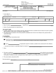 Form JC65 &quot;Order Removing Alleged Abuser From Child's Home (Child Protective Proceedings)&quot; - Michigan