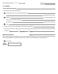 Form JC05A Order to Apprehend and Detain (Delinquency Proceedings/Minor Personal Protection) - Michigan, Page 2