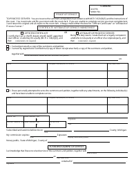Form JC20 Summons: Order to Appear (Delinquency Proceedings) / (Personal Protection Proceedings) - Michigan, Page 2