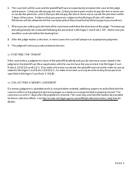 Form DC111A Answer, Nonpayment of Rent - Michigan, Page 5