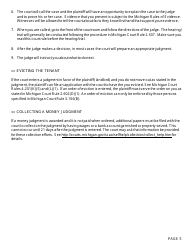 Form DC111C Answer to Complaint to Recover Possession of Property - Michigan, Page 5
