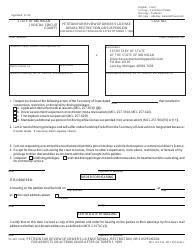 Document preview: Form CC297 Petition for Review of Driver's License Denial, Restriction, or Suspension - Michigan