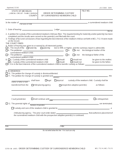 Form CCFD06  Printable Pdf