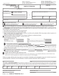 Form CC243A Order of Probation - Michigan, Page 2