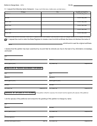Form PC51 Petition to Change Name - Michigan, Page 2