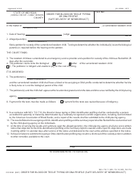 Document preview: Form CCFD04 Order for Blood or Tissue Typing or Dna Profile - Michigan