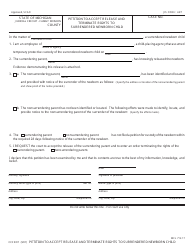 Document preview: Form CCFD07 Petition to Accept Release and Terminate Rights to Surrendered Newborn Child - Michigan