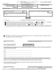 Formulario CC379 Mocion Para Modificar, Prolongar, O Terminar Una Orden De Proteccion Personal - Michigan (Spanish)