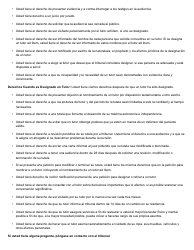 Formulario PC626 Aviso De Derechos a Personas Supuestamente Incapacitadas - Michigan (Spanish), Page 2