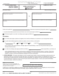 Document preview: Formulario MC15A Orden Con Respecto a Pagos a Plazos - Michigan (Spanish)