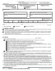 Formulario CC380 Orden De Proteccion Personal (No Domestica) - Michigan (Spanish)