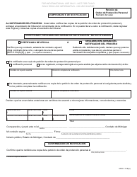 Formulario CC375 Peticion De Orden De Proteccion Personal (Relacion Domestica) - Michigan (Spanish), Page 2