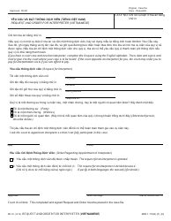 Document preview: Form MC81 Request and Order for Interpreter - Michigan (English/Vietnamese)