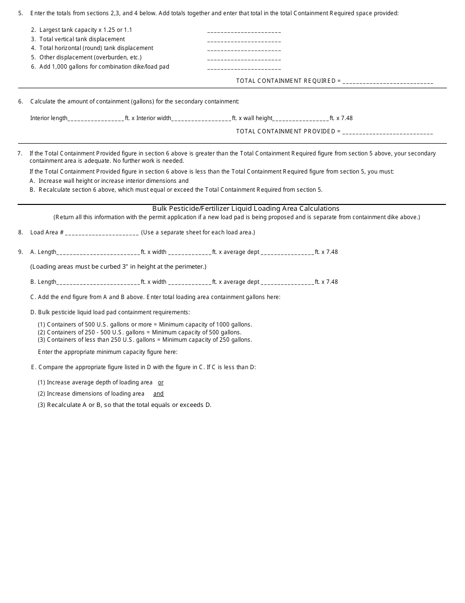 Form AG-01074 Bulk Pesticide / Fertilizer Storage - New Permit Application - Minnesota, Page 6