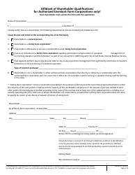 Form AG-03317 Minnesota&#039;s Corporate Farm Application - Corporation Application - Minnesota, Page 6