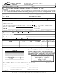 Document preview: Form AG-00812 Application for General Merchandise Warehouse License - Minnesota