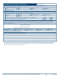 Form AG00876 &quot;Application for Wholesale Produce Dealer&quot; - Minnesota, Page 2