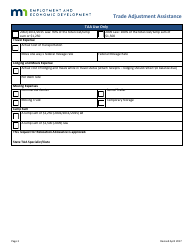 Relocation Allowance Application Form - Trade Adjustment Assistance - Minnesota, Page 3