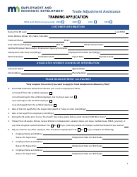 Training Application Form - Minnesota