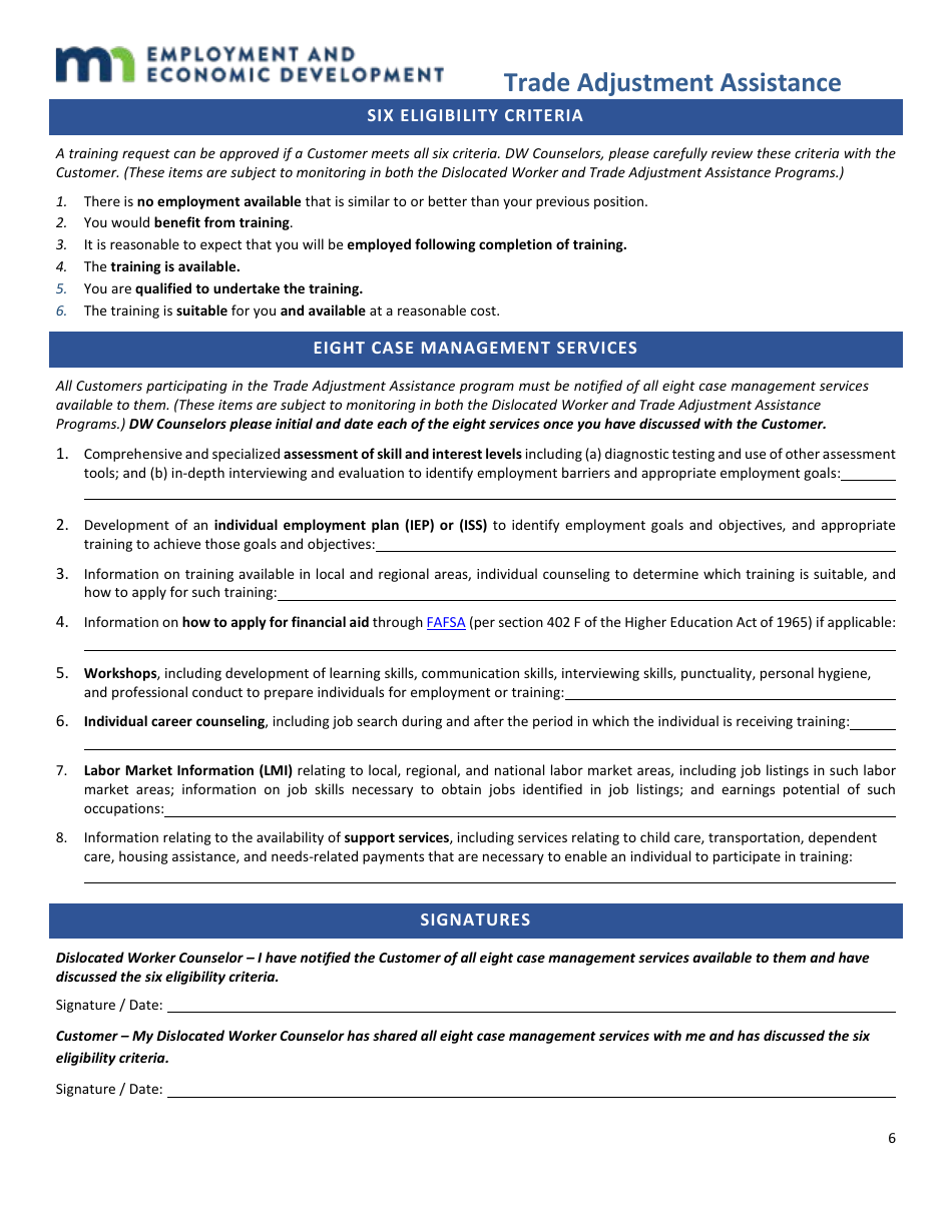 Training Application Form - Minnesota, Page 6