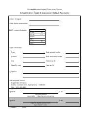 Form FI-00586-01 &quot;School District Credit Enhancement Default Payments&quot; - Minnesota