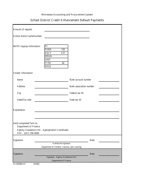 Form FI-00586-01  Printable Pdf