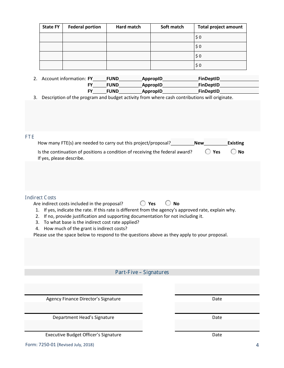 Form 7250-01 Federal Funds Review Request - Minnesota, Page 4