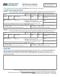 Well Disclosure Certificate Form - Minnesota, Page 4