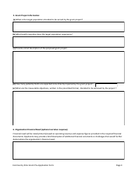 Community Clinic Grant Pre-application Form - Minnesota, Page 2