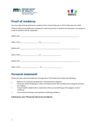 Written Application Form - International Medical Graduate Residency Preparation Program - Minnesota, Page 2