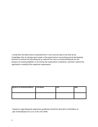 Attachment A Grant Application Form - Primary Care Residency Grant Program - Minnesota, Page 2