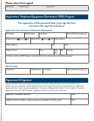 Form DHS-4004-ENG Telephone Equipment Distribution (Ted) Program Application Form - Minnesota, Page 3