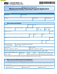 Form DHS-4740-ENG Minnesota Family Planning Program Application Form - Minnesota, Page 3