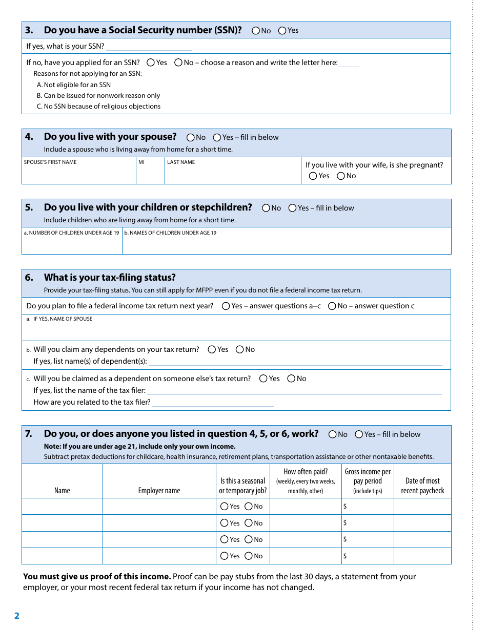 Form DHS-4740-ENG Minnesota Family Planning Program Application Form - Minnesota, Page 4