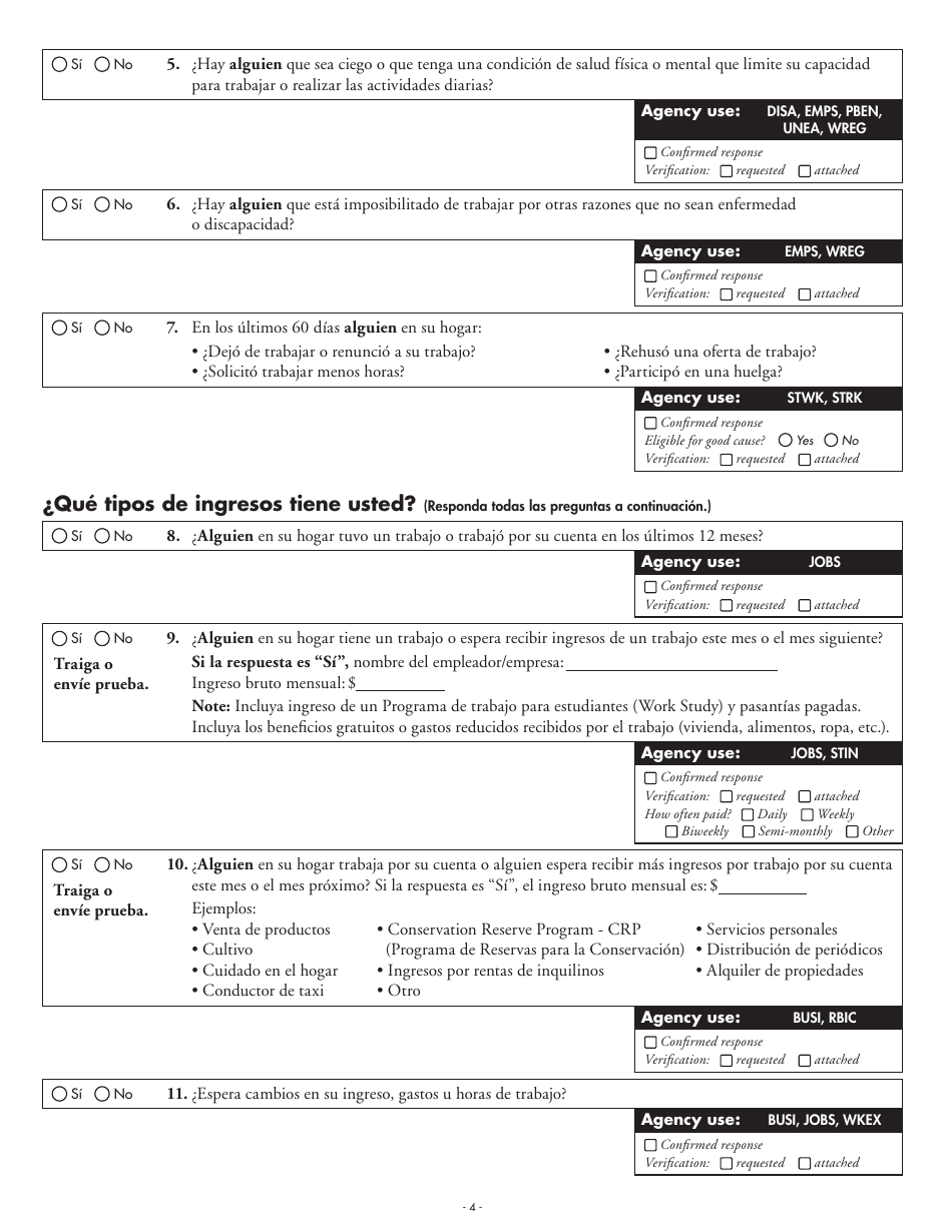 Formulario DHS-5223-SPA Formulario De Solicitud Combinada - Minnesota (Spanish), Page 11