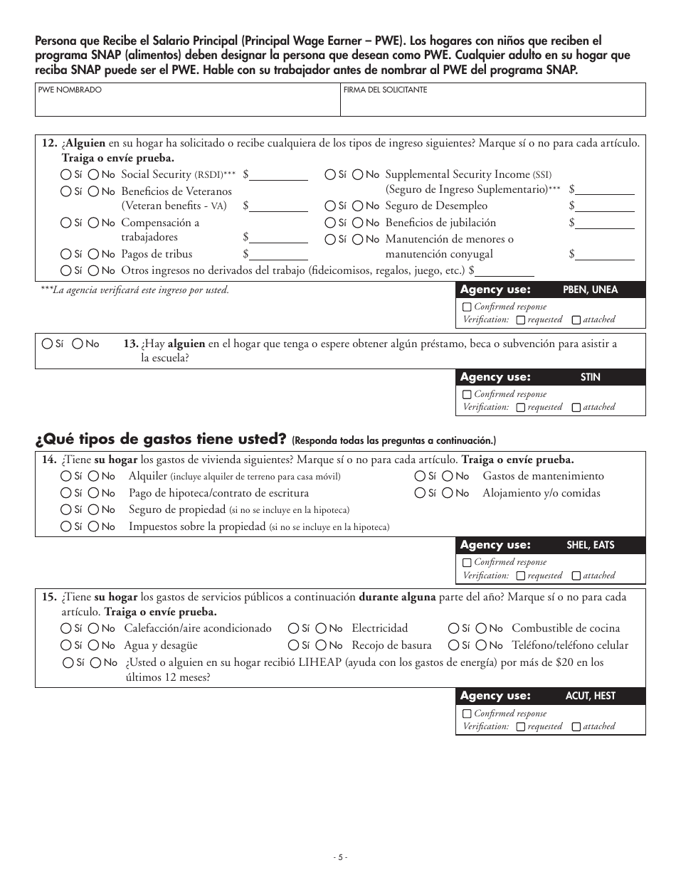Formulario DHS-5223-SPA Formulario De Solicitud Combinada - Minnesota (Spanish), Page 12
