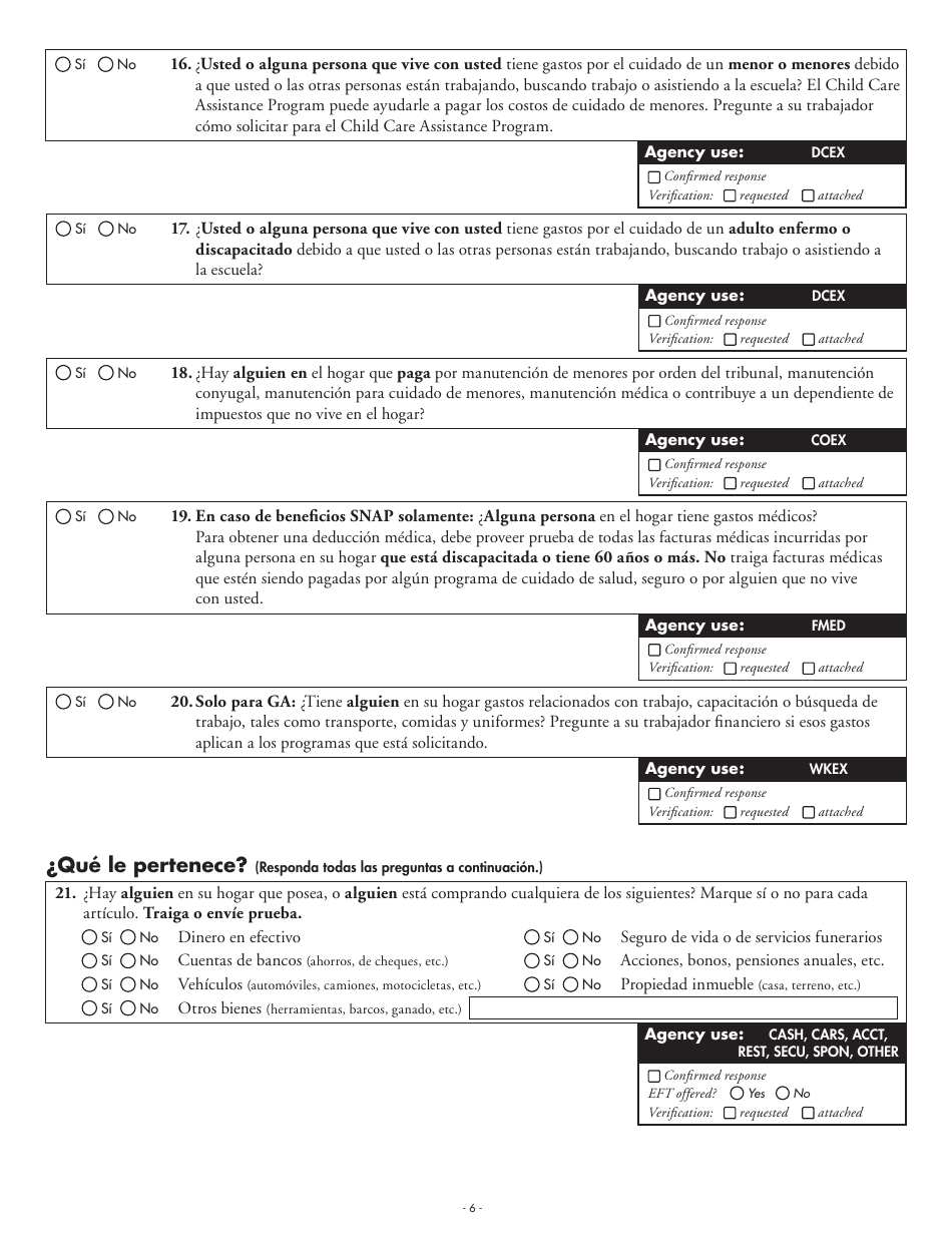 Formulario DHS-5223-SPA Formulario De Solicitud Combinada - Minnesota (Spanish), Page 13