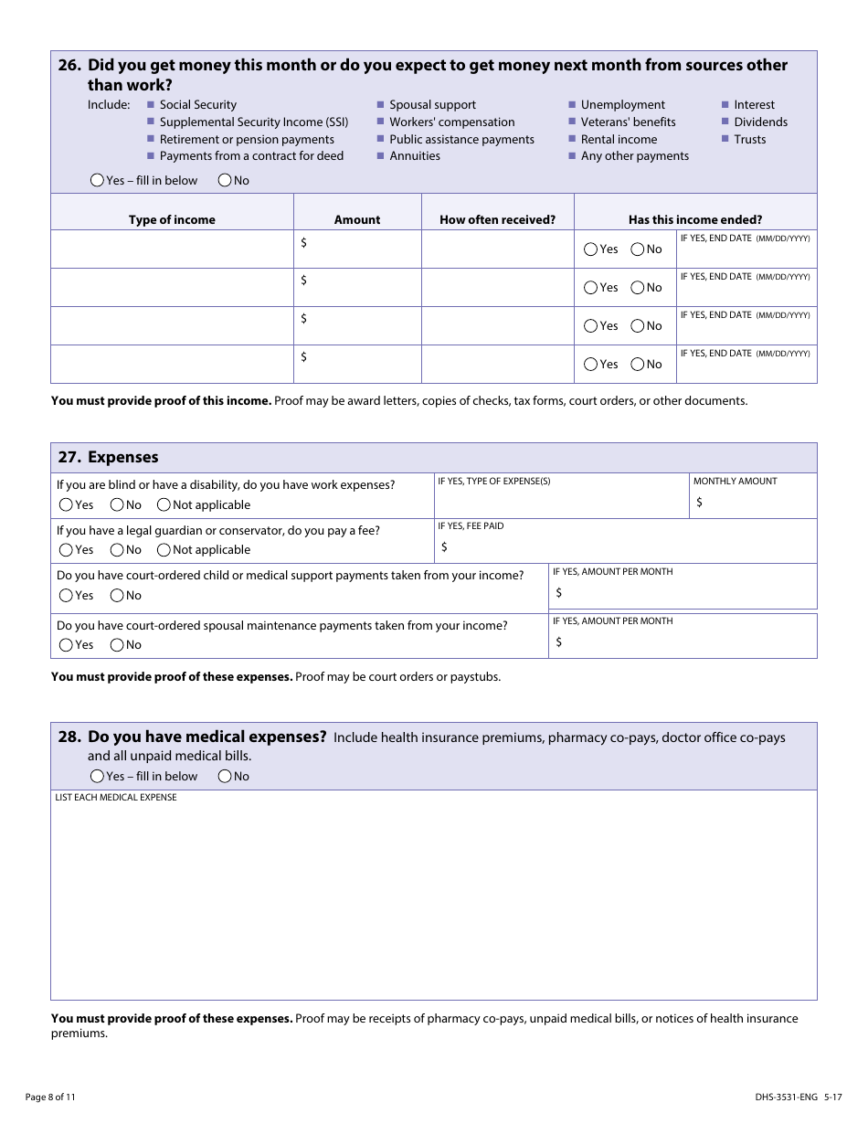 Form DHS-3531-ENG - Fill Out, Sign Online And Download Fillable PDF ...