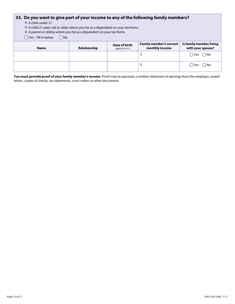 Form DHS-3531-ENG - Fill Out, Sign Online And Download Fillable PDF ...