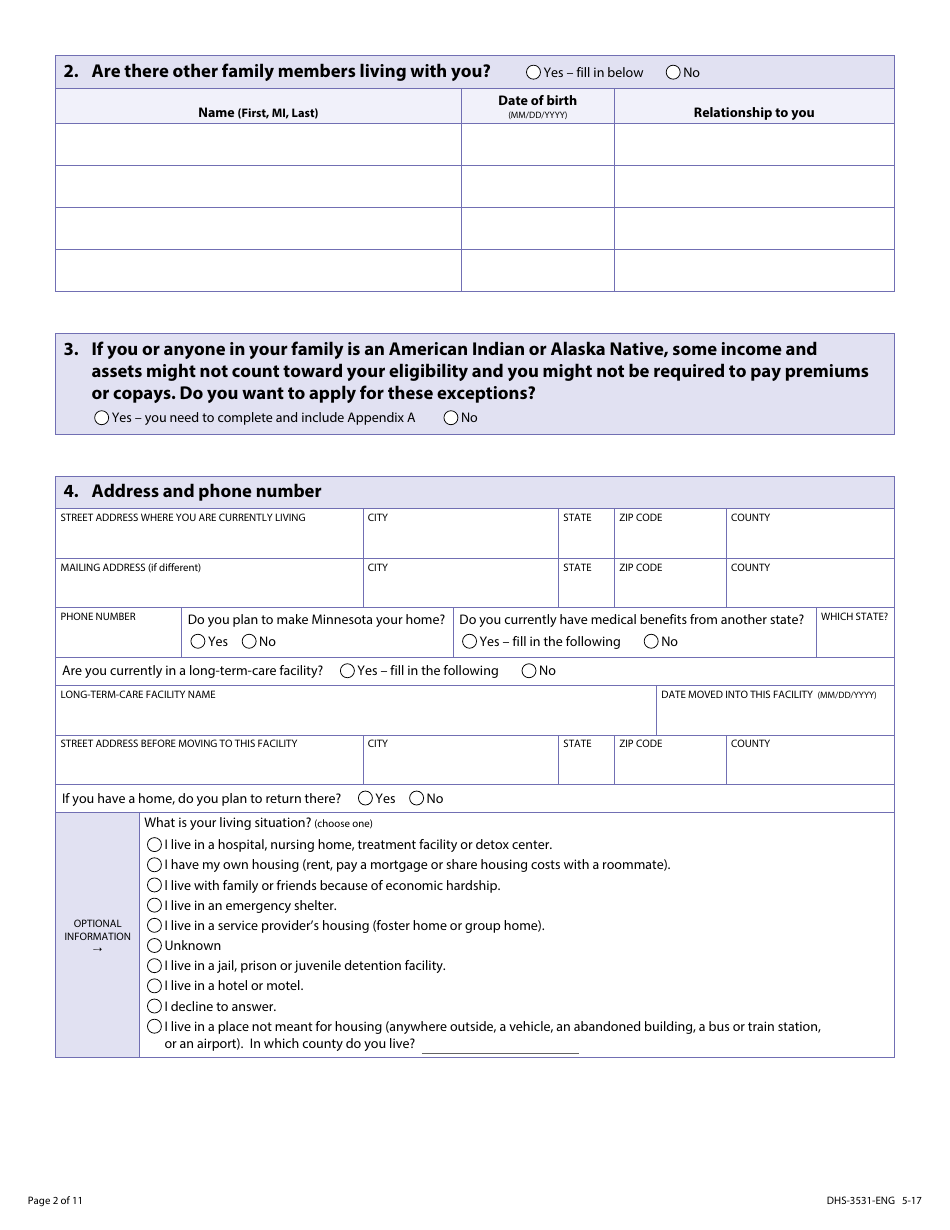 Form DHS-3531-ENG Application for Medical Assistance for Long-Term-Care Services (Ma-Ltc) - Minnesota, Page 4