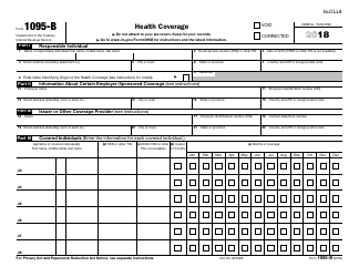 Document preview: IRS Form 1095-B Health Coverage