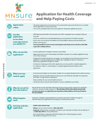 Document preview: Form DHS-6696-ENG Application for Health Coverage and Help Paying Costs - Minnesota
