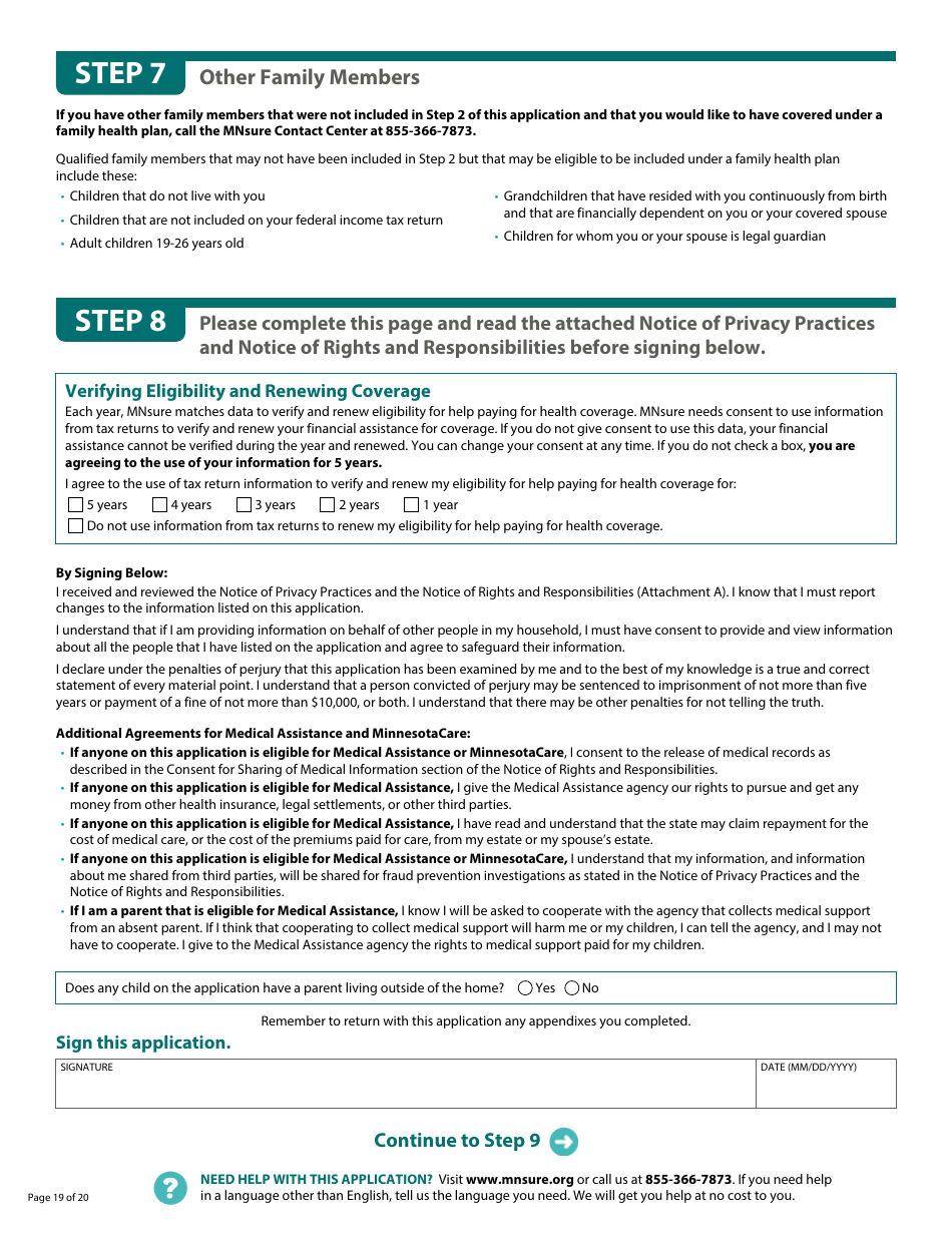 Form DHS-6696-ENG Application for Health Coverage and Help Paying Costs - Minnesota, Page 21