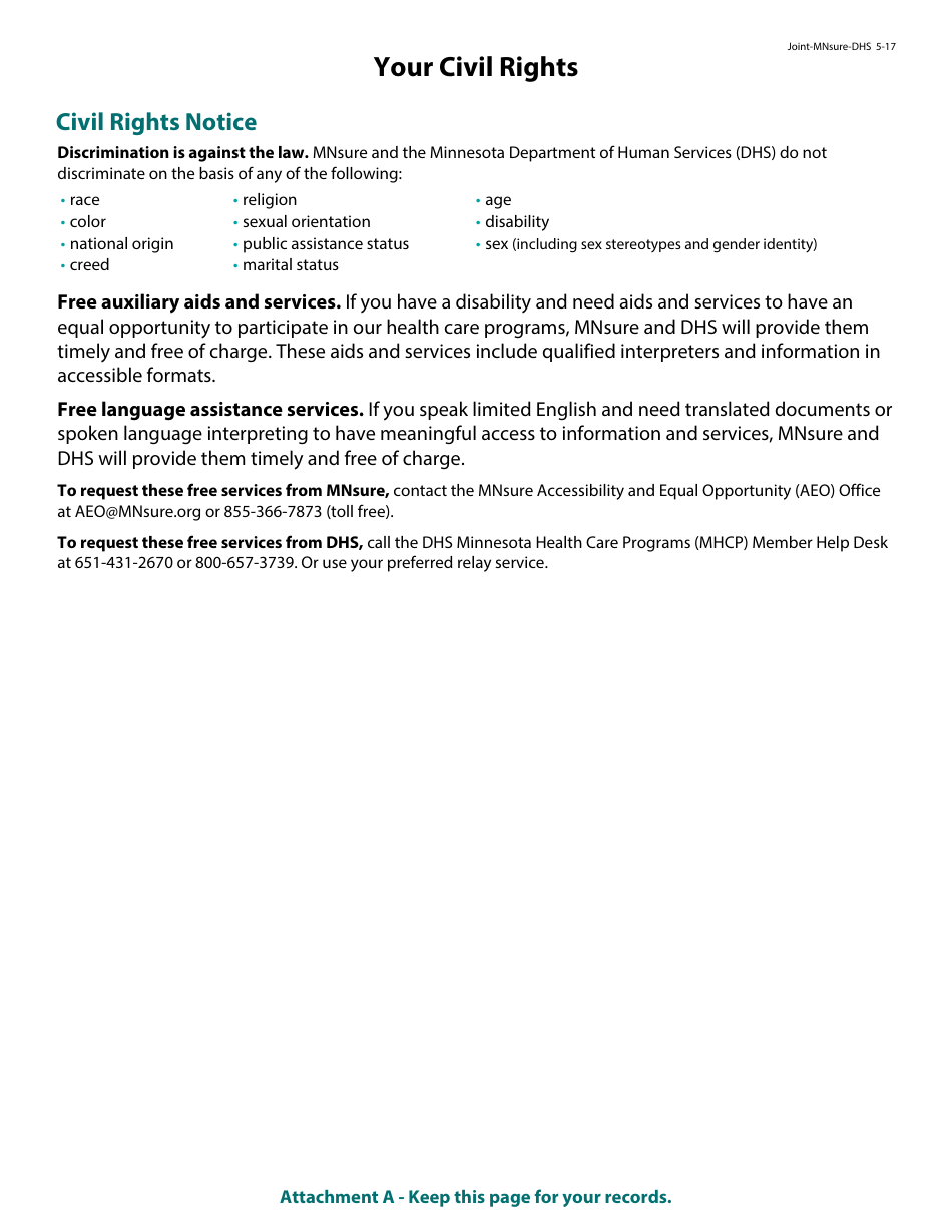Form DHS-6696-ENG Application for Health Coverage and Help Paying Costs - Minnesota, Page 29