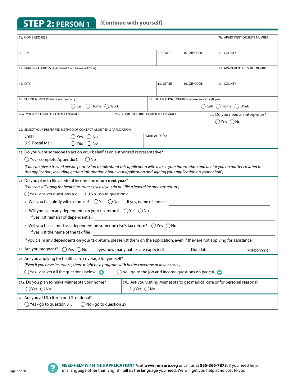 Form DHS-6696-ENG Application for Health Coverage and Help Paying Costs - Minnesota, Page 4